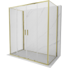 Mexen Exo-3S Duschkabine 3-seitig verschiebbar 180 x 85 cm, transparent, gold - 8152-180-085-50-00-3S