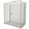 Mexen Exo-3S Duschkabine 3-seitig verschiebbar 190 x 85 cm, transparent, gold - 8152-190-085-50-00-3S