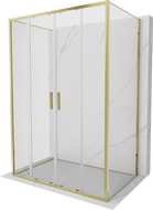 Mexen Exo-3S 3-seitige Duschkabine 130 x 95 cm, transparent, gold - 8152-130-095-50-00-3S
