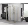 Mexen Exo-3S Duschkabine, 3-seitig, schiebbar 160 x 95 cm, transparent, golden - 8152-160-095-50-00-3S