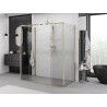 Mexen Exo-3S Duschkabine 3-seitig schiebbar 170 x 95 cm, transparent, gold - 8152-170-095-50-00-3S