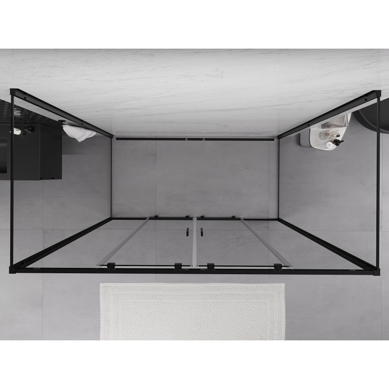 Mexen Exo-3S Duschkabine 3-seitig verschiebbar 170 x 70 cm, transparent, schwarz - 8152-170-070-70-00-3S