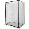 Mexen Exo-3S 3-seitige Duschkabine, verschiebbar 150 x 75 cm, transparent, schwarz - 8152-150-075-70-00-3S
