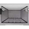 Mexen Exo-3S 3-seitige Duschkabine, verschiebbar 150 x 75 cm, transparent, schwarz - 8152-150-075-70-00-3S