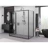 Mexen Exo-3S 3-seitige Duschkabine, 170 x 75 cm, transparent, schwarz - 8152-170-075-70-00-3S