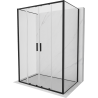 Mexen Exo-3S Duschkabine 3-seitig verschiebbar 160 x 85 cm, transparent, schwarz - 8152-160-085-70-00-3S