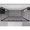 Mexen Exo-3S 3-seitige Duschkabine, 200 x 90 cm, transparent, schwarz - 8152-200-090-70-00-3S