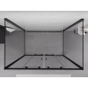 Mexen Exo-3S 3-seitige Duschkabine, verschiebbar, 150 x 100 cm, transparent, schwarz - 8152-150-100-70-00-3S