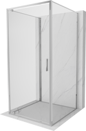 Mexen Exo-3S Dreiteilige Duschkabine, schwenkbar 85 x 85 cm, transparent, Chrom - 8181-085-085-01-00-3S