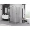 Mexen Exo-3S Dreiteilige Duschkabine, schwenkbar 85 x 85 cm, transparent, Chrom - 8181-085-085-01-00-3S