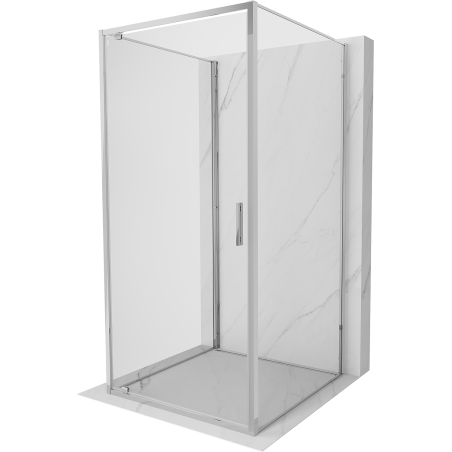 Mexen Exo-3S 3-seitige Duschkabine, schwenkbar 95 x 95 cm, transparent, Chrom - 8181-095-095-01-00-3S