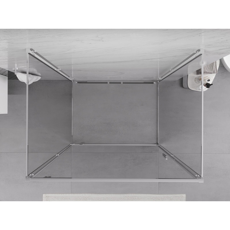 Mexen Exo-3S Duschkabine 3-seitig schwenkbar 90 x 100 cm, transparent, Chrom - 8181-090-100-01-00-3S