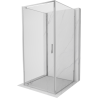 Mexen Exo-3S 3-seitige Duschkabine, schwenkbar, 100 x 100 cm, transparent, Chrom - 8181-100-100-01-00-3S