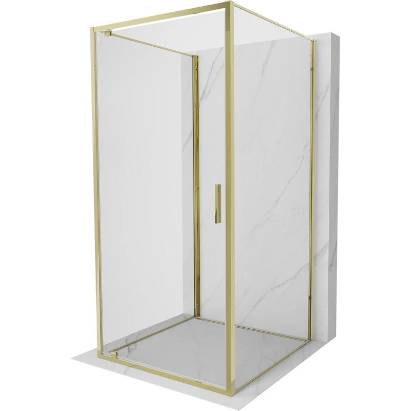 Mexen Exo-3S 3-seitige Duschkabine 70 x 70 cm, transparent, gold - 8181-070-070-50-00-3S