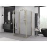 Mexen Exo-3S dreiwandige Duschkabine 85 x 70 cm, transparent, gold - 8181-085-070-50-00-3S
