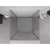 Mexen Exo-3S 3-seitige Duschkabine, aufklappbar, 75 x 75 cm, transparent, Gold - 8181-075-075-50-00-3S