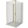 Mexen Exo-BR 3S 3-seitige Duschkabine, schwenkbar 80 x 80 cm, transparent, gold - 8181-080-080-50-00-3S
