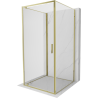 Mexen Exo-3S 3-seitige Duschkabine zum Öffnen 85 x 85 cm, transparent, gold - 8181-085-085-50-00-3S