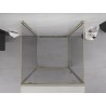 Mexen Exo-3S Duschkabine 3-seitig schwenkbar 100 x 100 cm, transparent, gold - 8181-100-100-50-00-3S