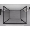 Mexen Exo-3S 3-seitige Duschkabine, schwenkbar, 100 x 75 cm, transparent, schwarz - 8181-100-075-70-00-3S