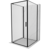 Mexen Exo-3S 3-seitige Duschkabine, schwenkbar 85 x 85 cm, transparent, schwarz - 8181-085-085-70-00-3S