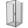 Mexen Exo-BR 3S duschkabine 3-seitig schwenkbar 85 x 85 cm, transparent, schwarz - 8181-085-085-70-00-3S