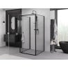 Mexen Exo-3S 3-seitige Duschkabine, schwenkbar 85 x 85 cm, transparent, schwarz - 8181-085-085-70-00-3S
