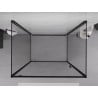 Mexen Exo-3S 3-seitige Duschkabine schwenkbar 95 x 85 cm, transparent, schwarz - 8181-095-085-70-00-3S