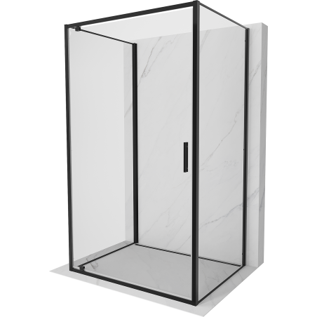 Mexen Exo-3S Duschkabine 3-seitige Pendeltür 95 x 90 cm, transparent, schwarz - 8181-095-090-70-00-3S