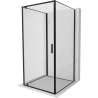 Mexen Exo-3S 3-seitige Duschkabine 95 x 95 cm, transparent, schwarz - 8181-095-095-70-00-3S
