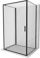 Mexen Exo-3S Duschkabine 3-seitig Schwingtür 85 x 100 cm, transparent, schwarz - 8181-085-100-70-00-3S