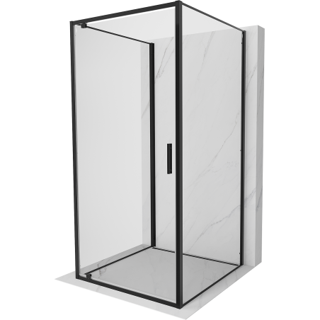 Mexen Exo-3S 3-seitige Duschkabine, 100 x 100 cm, transparent, schwarz - 8181-100-100-70-00-3S