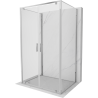 Mexen Exo-3S 3-seitige, schwenkbare Duschkabine 100 x 70 cm, transparent, chrom - 8182-100-070-01-00-3S