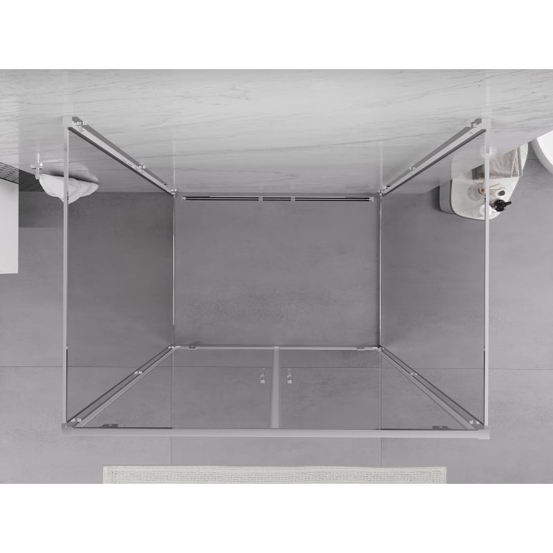Mexen Exo-3S Duschkabine dreiseitig klappbar 120 x 70 cm, transparent, Chrom - 8182-120-070-01-00-3S