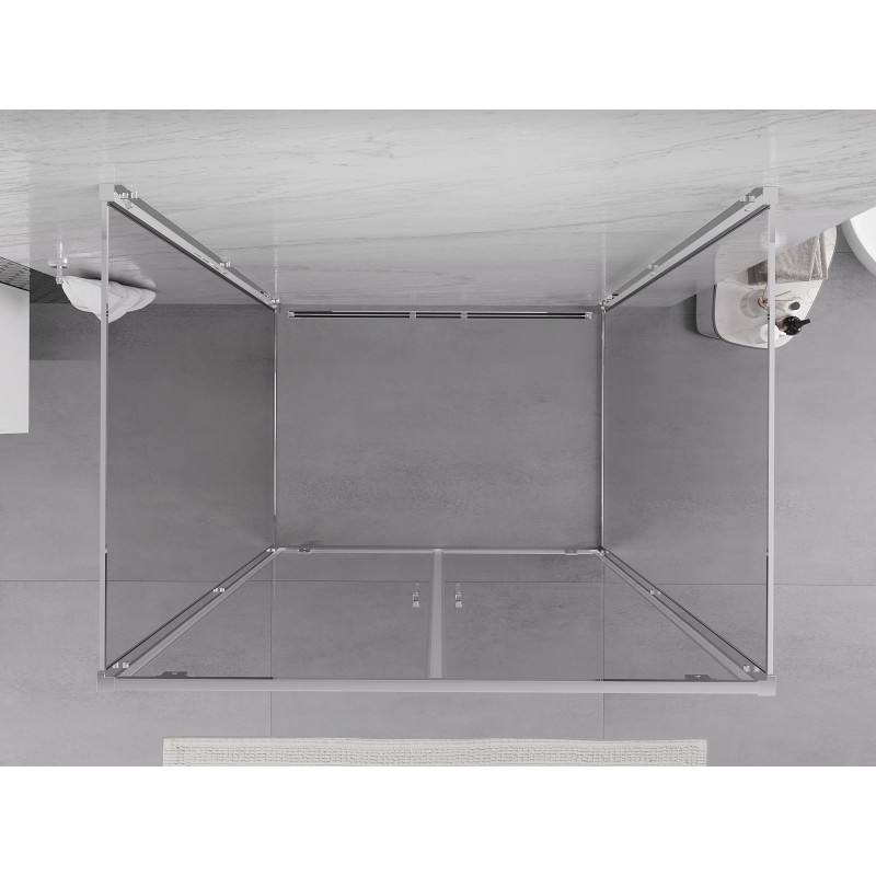 Mexen Exo-3S dreiseitige Duschkabine 120 x 75 cm, transparent, Chrom - 8182-120-075-01-00-3S
