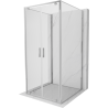 Mexen Exo-3S 3-seitige Duschkabine, schwenkbar 100 x 100 cm, transparent, Chrom - 8182-100-100-01-00-3S