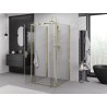 Mexen Exo-BR Duo 3S 3-seitige Duschkabine, Schwingtür, 70 x 70 cm, transparent, gold - 8182-070-070-50-00-3S