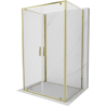 Mexen Exo-BR Duo 3S 3-seitige Duschkabine 110 x 80 cm, transparent, gold - 8182-110-080-50-00-3S