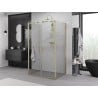 Mexen Exo-3S Duschkabine 3-seitig Schwingtür 110 x 85 cm, transparent, gold - 8182-110-085-50-00-3S