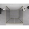 Mexen Exo-3S 3-seitige Duschkabine, schwenkbar, 90 x 90 cm, transparent, gold - 8182-090-090-50-00-3S