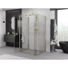 Mexen Exo-3S Duschkabine 3-seitig schwenkbar 80 x 95 cm, transparent, gold - 8182-080-095-50-00-3S