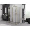Mexen Exo-3S Duschkabine 3-seitig schwenkbar 120 x 100 cm, transparent, gold - 8182-120-100-50-00-3S