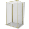 Mexen Exo-3S dreiwandige Duschkabine 80 x 110 cm Schwingtür, transparent, gold - 8182-080-110-50-00-3S