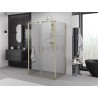 Mexen Exo-3S dreiwandige Duschkabine 80 x 110 cm Schwingtür, transparent, gold - 8182-080-110-50-00-3S