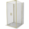 Mexen Exo-BR Duo 3S dreiseitige Duschkabine 120 x 120 cm, transparent, gold - 8182-120-120-50-00-3S