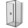 Mexen Exo-3S 3-seitige Duschkabine 70 x 70 cm, transparent, schwarz - 8182-070-070-70-00-3S