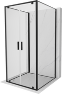 Mexen Exo-3S Duschkabine 3-seitig öffenbar 100 x 100 cm, transparent, schwarz - 8182-100-100-70-00-3S