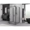 Mexen Exo-3S 3-seitige, schwenkbare Duschkabine 120 x 120 cm, transparent, schwarz - 8182-120-120-70-00-3S