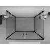 Mexen Exo-3S Duschkabine, 3-seitig, schwenkbar, 110 x 90 cm, transparent, schwarz - 8182-110-090-70-00-3S