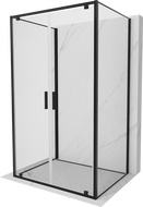 Mexen Exo-3S Duschkabine 3-seitige Falttür 90 x 120 cm, transparent, schwarz - 8182-090-120-70-00-3S